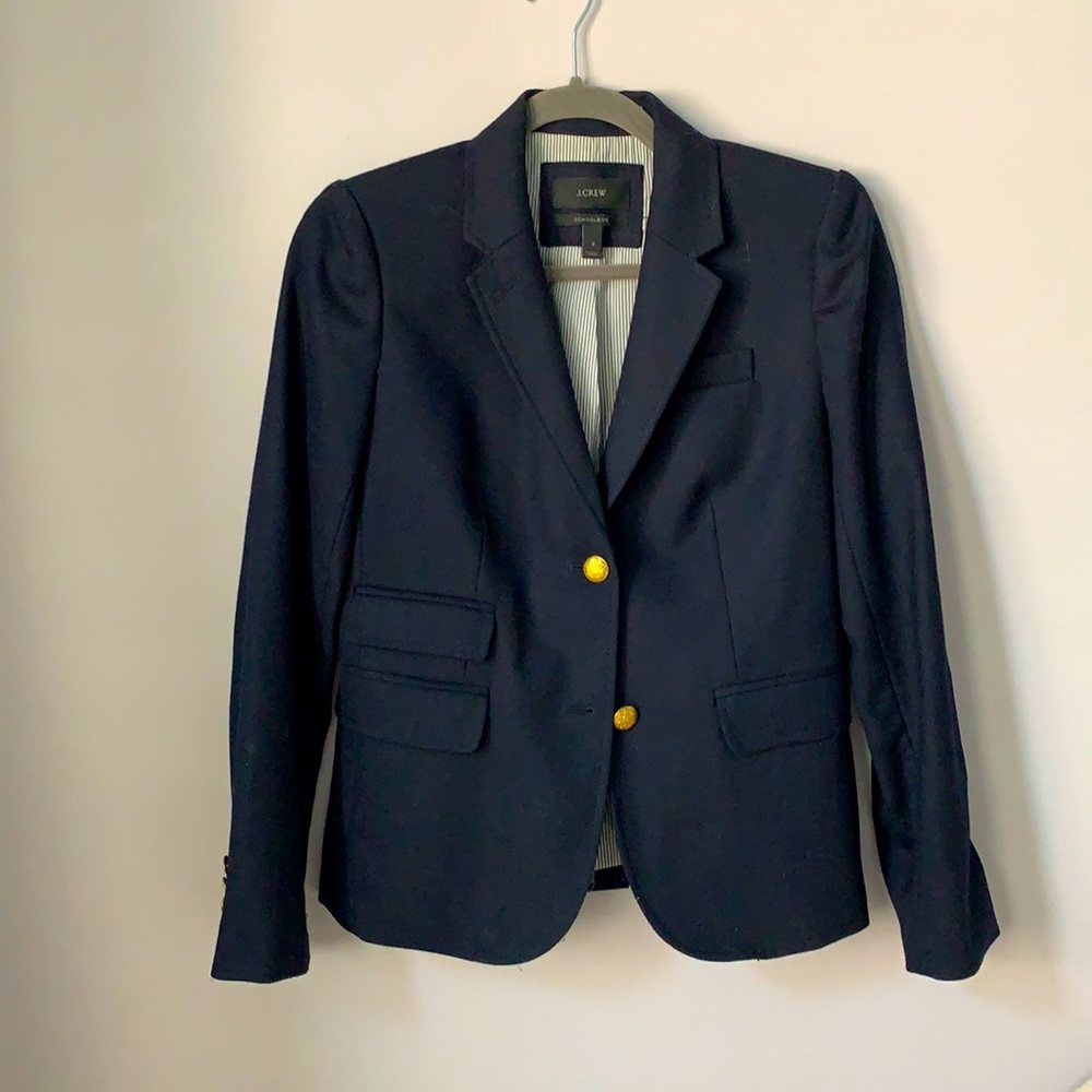 Navy Blue JCREW School Boy Blazer LIKE NEW